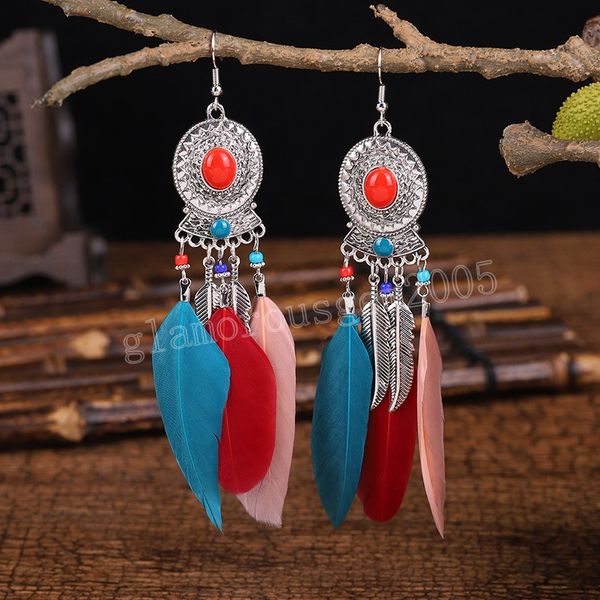 bohemian retro long feather dangle earrings for women beach alloy tassel drop earrings wedding bride indian jewelry pendientes, Silver
bohemian retro long feather dangle earrings for women beach alloy tassel drop earrings wedding bride indian jewelry pendientes, Silver
