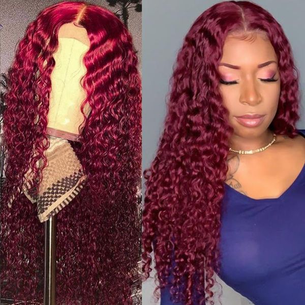 deep wave 4x4 lace closure wigs 99j burgundy brazlian pre plucked remy human hair for black women, Black;brown
deep wave 4x4 lace closure wigs 99j burgundy brazlian pre plucked remy human hair for black women, Black;brown