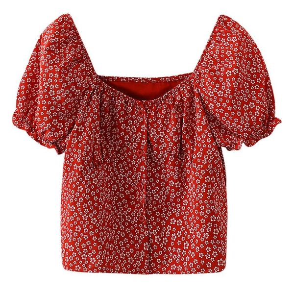 women's blouse polyester tunic fashion elegant women french retro print short sleeve shirt casual blouses & shirts, White
women's blouse polyester tunic fashion elegant women french retro print short sleeve shirt casual blouses & shirts, White