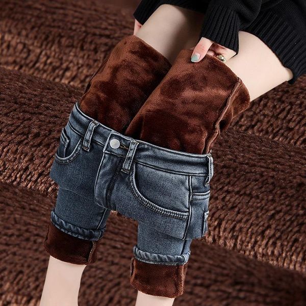 warm denim winter plush and womens jean thicken trousers streetwear skinny large size woman pants with high waist jeans, Blue
warm denim winter plush and womens jean thicken trousers streetwear skinny large size woman pants with high waist jeans, Blue