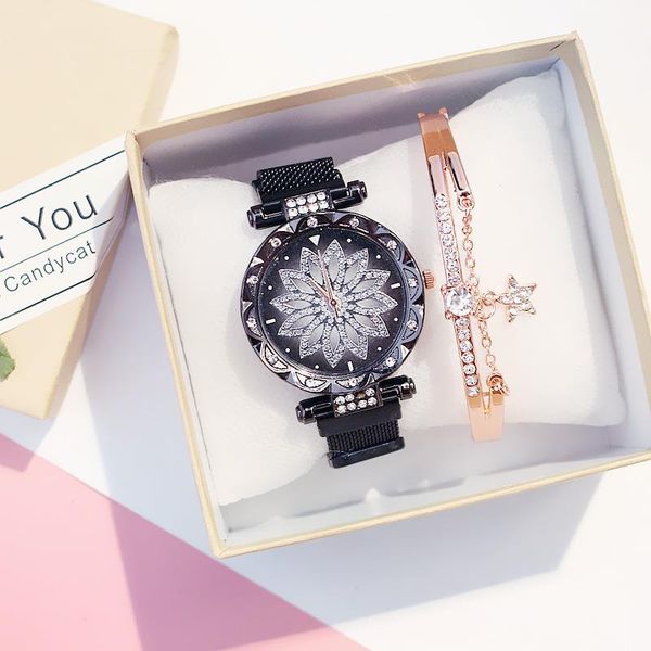 wristwatches women black flower watches with bracelet set stainless steel mesh band quartz wristwatch relogio feminino 2021, Slivery;brown
wristwatches women black flower watches with bracelet set stainless steel mesh band quartz wristwatch relogio feminino 2021, Slivery;brown