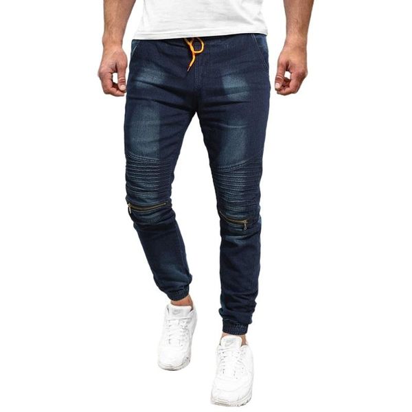 lace-up pleated zipper men's jeans pantalon hombre 2021 spring vaqueros trend tied denim trousers skinny men, Blue
lace-up pleated zipper men's jeans pantalon hombre 2021 spring vaqueros trend tied denim trousers skinny men, Blue