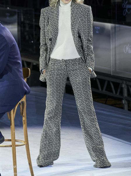 women's two piece pants 2021fw autumn women prints double breasted blazer jacket with casual long trouse female ol suits gdnz 7, White
women's two piece pants 2021fw autumn women prints double breasted blazer jacket with casual long trouse female ol suits gdnz 7, White