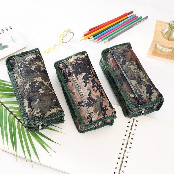 pencil bags korean stereoscopic camouflage oxford cloth case double zipper waterproof student high capacity bag
pencil bags korean stereoscopic camouflage oxford cloth case double zipper waterproof student high capacity bag