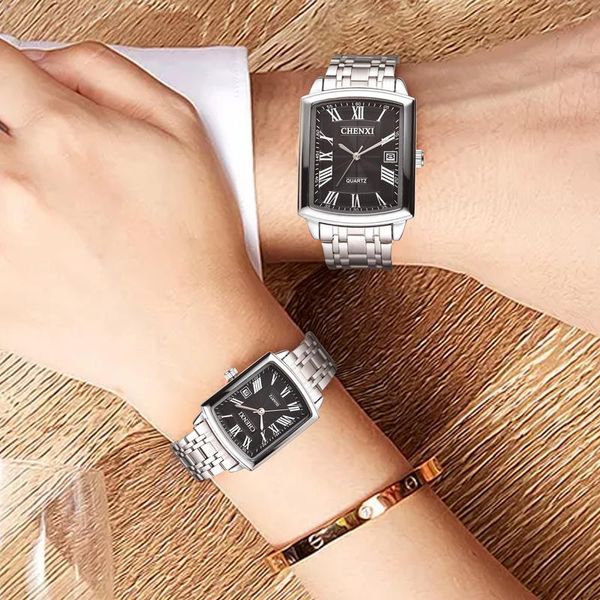 wristwatches chenxi couple watch men's casual calendar rectangular dial waterproof simple fashion ladies quartz wa188, Slivery;brown
wristwatches chenxi couple watch men's casual calendar rectangular dial waterproof simple fashion ladies quartz wa188, Slivery;brown