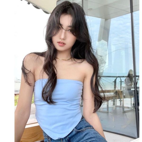 women's tanks & camis summer women off shoulder tube 2021 strapless soild colortank vests party club wear (c5079), White
women's tanks & camis summer women off shoulder tube 2021 strapless soild colortank vests party club wear (c5079), White