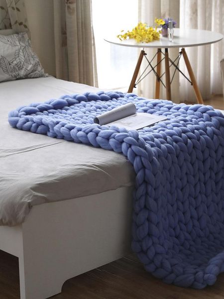 fashionable soft warm large handmade knitted coarse woolen blanket pretty gift for winter bed sofa girl all season sleeping bag. blankets
fashionable soft warm large handmade knitted coarse woolen blanket pretty gift for winter bed sofa girl all season sleeping bag. blankets