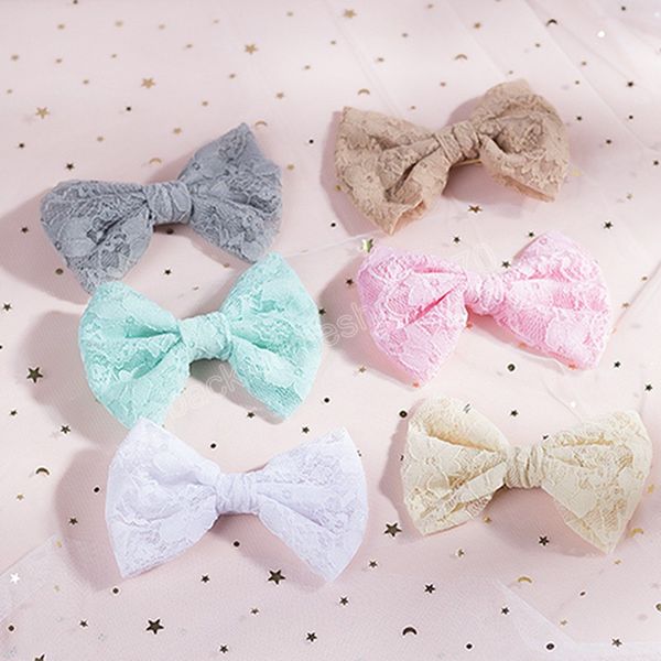 11*9 cm lovely lace bowknot baby barrettes solid color handmade bows infant duckbill clips sweet hair accessories birthday gifts, Slivery;white
11*9 cm lovely lace bowknot baby barrettes solid color handmade bows infant duckbill clips sweet hair accessories birthday gifts, Slivery;white