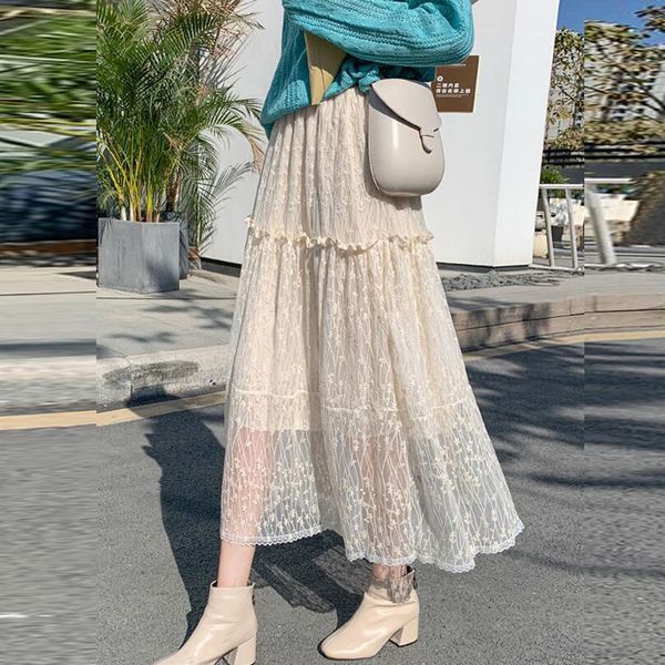skirts sweet embroidered floral boho solid ivory patchwork a-line lace flowers maxi long gauze skirts, Black
skirts sweet embroidered floral boho solid ivory patchwork a-line lace flowers maxi long gauze skirts, Black