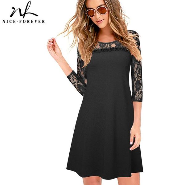 casual dresses nice-forever autumn women with black lace patchwork elegant party straight shift female dress btyt023, Black;gray
casual dresses nice-forever autumn women with black lace patchwork elegant party straight shift female dress btyt023, Black;gray