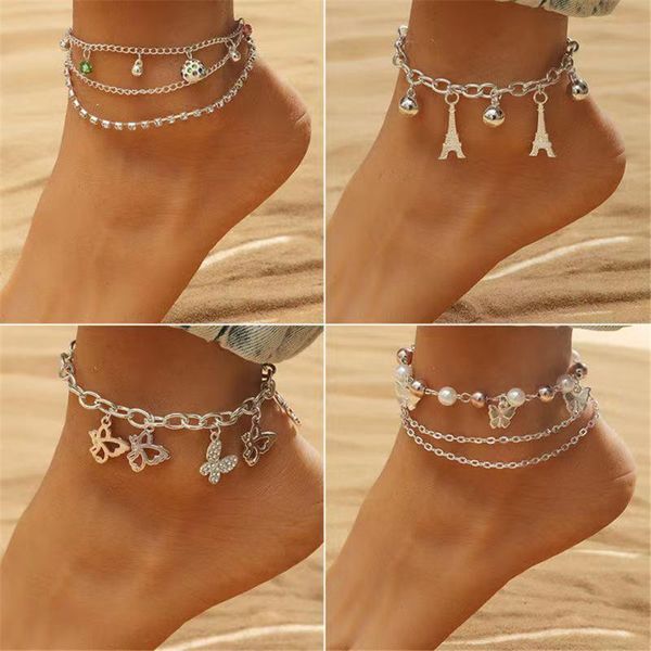 anklets bohemia multi-layer tower beads butterfly pendant for women summer beach foot anklet bracelet on leg jewelry accessories, Red;blue
anklets bohemia multi-layer tower beads butterfly pendant for women summer beach foot anklet bracelet on leg jewelry accessories, Red;blue