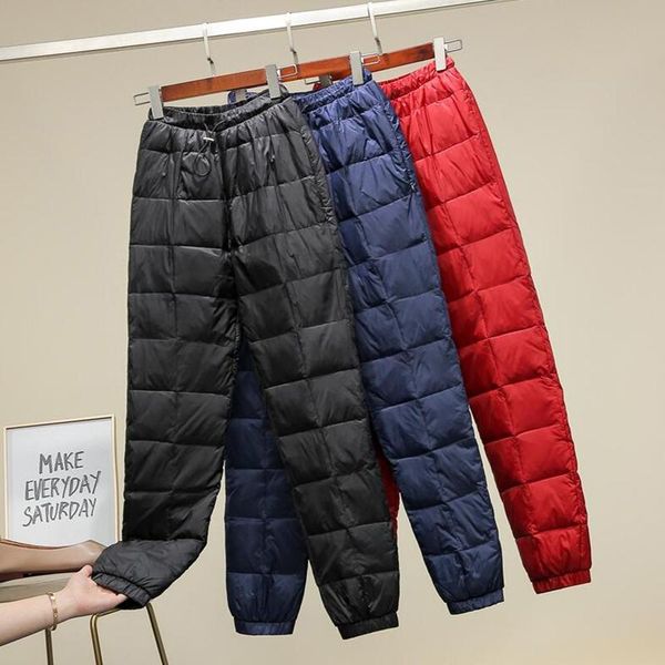 women's pants & capris 2021 arrival winter women down elastic high waist slim white duck windproof female thick warm trousers, Black;white
women's pants & capris 2021 arrival winter women down elastic high waist slim white duck windproof female thick warm trousers, Black;white