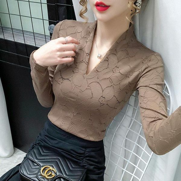 women's blouses & shirts deep v-neck lace bottoming shirt long sleeves with western style spring slim-fit mesh top, White
women's blouses & shirts deep v-neck lace bottoming shirt long sleeves with western style spring slim-fit mesh top, White