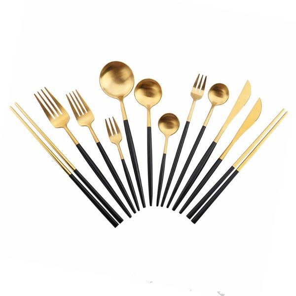 flatware sets set 304 stainless steel tableware 1/6/8/12/24/48 pcs luxury cutlery dinner/dessert forks spoon steak knife
flatware sets set 304 stainless steel tableware 1/6/8/12/24/48 pcs luxury cutlery dinner/dessert forks spoon steak knife