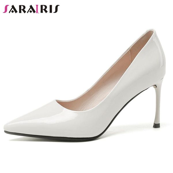 dress shoes sarairis classic female fashion patent leather pumps high thin heels women pointed toe woman, Black
dress shoes sarairis classic female fashion patent leather pumps high thin heels women pointed toe woman, Black