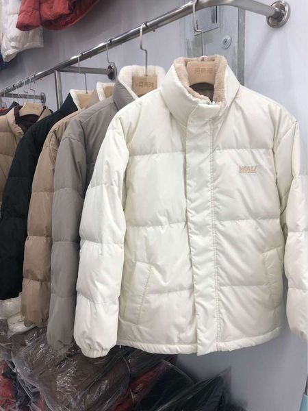 fashion couple down jacket and women's short, loose thickened, with collar coat on both, Black
fashion couple down jacket and women's short, loose thickened, with collar coat on both, Black