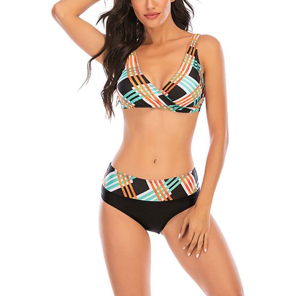 Women' Bikini Swimwear 2021 Plaid Cross Sexy, White 
Women' Bikini Swimwear 2021 Plaid Cross Sexy, White