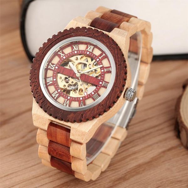 wristwatches roman numerals display wooden men watch automatic mechanical wood bangle wristwatch self-winding luxury male clock 2021, Slivery;brown
wristwatches roman numerals display wooden men watch automatic mechanical wood bangle wristwatch self-winding luxury male clock 2021, Slivery;brown