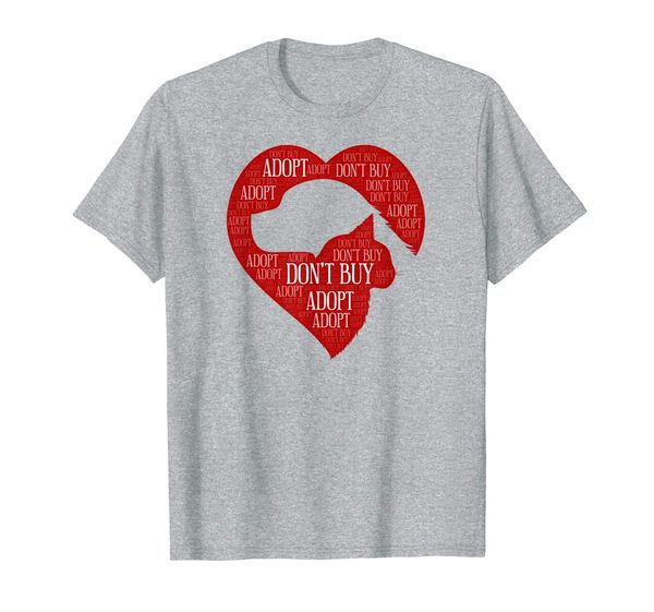 don't buy adopt rescue shelter animals t-shirt, White;black