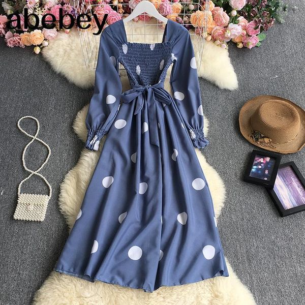 casual dresses 2021 spring autumn fashion square collar long sleeve dress high waist lace up pleated polka dot mid-long a-line, Black;gray
casual dresses 2021 spring autumn fashion square collar long sleeve dress high waist lace up pleated polka dot mid-long a-line, Black;gray