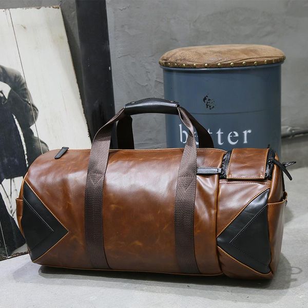 duffel bags big capacity pu leather travel men women soft black vintage casual large luggage weekend shoulder bag lw313
duffel bags big capacity pu leather travel men women soft black vintage casual large luggage weekend shoulder bag lw313