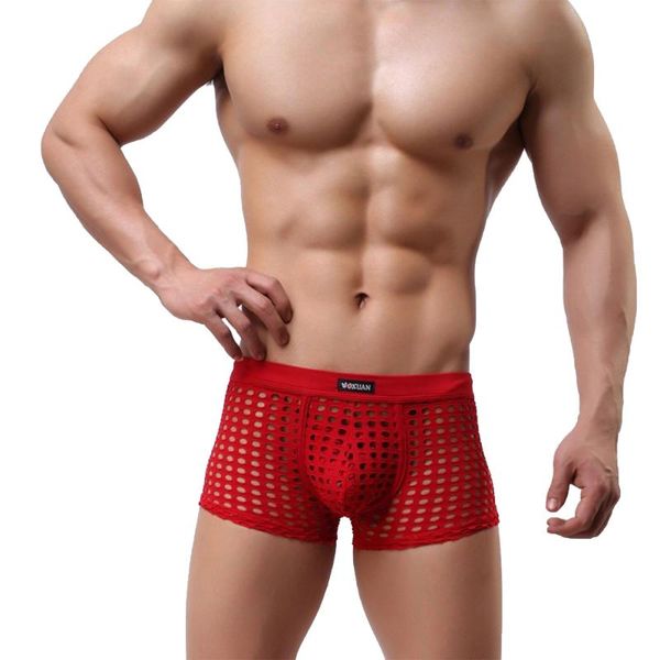 underpants men fishnet boxer briefs, adults see-through breathable low rise, Black;white
underpants men fishnet boxer briefs, adults see-through breathable low rise, Black;white