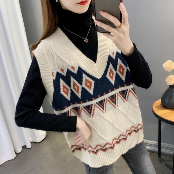 women's vests knitted vest spring 2021 korean sweater coat and autumn wear foreign style, Black;white
women's vests knitted vest spring 2021 korean sweater coat and autumn wear foreign style, Black;white