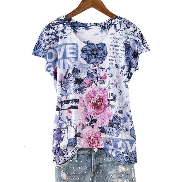 women's t-shirt thin drilling rose print t shirt women summer arrivals plus size slim 4xl 5xl short sleeve o-neck female tee j9zx, White
women's t-shirt thin drilling rose print t shirt women summer arrivals plus size slim 4xl 5xl short sleeve o-neck female tee j9zx, White