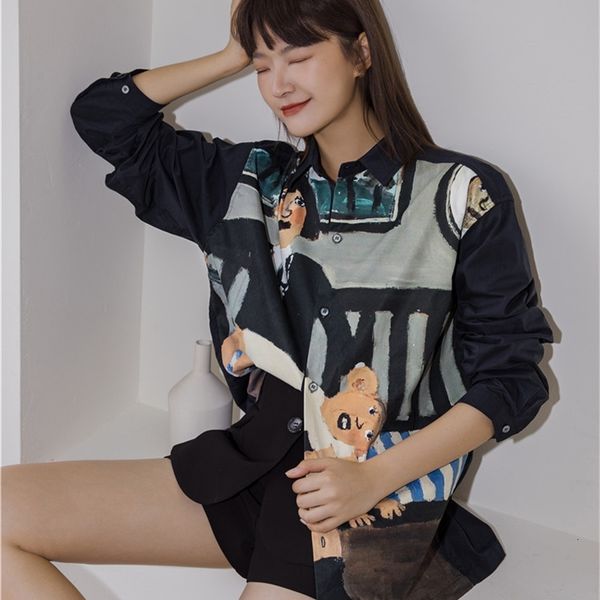 women's two piece pants humor graffiti print designer shirt long sleeve and blouse women button up patchwork aesthetic 2021 fa, White
women's two piece pants humor graffiti print designer shirt long sleeve and blouse women button up patchwork aesthetic 2021 fa, White