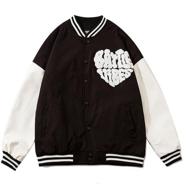 men's jackets mens furry letter bomber vintage harajuku male baseball jacket oversized v-neck black streetwear patchwork coats, Black;brown
men's jackets mens furry letter bomber vintage harajuku male baseball jacket oversized v-neck black streetwear patchwork coats, Black;brown