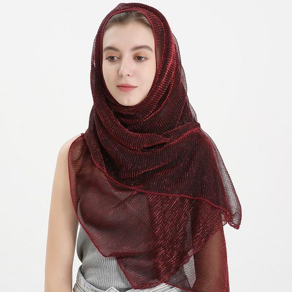 scarves crinkle hijab headband scarf silver bufandas invierno mujer 2021 pleated shiny shawl muslim glitter foulard islamic sjaal, Blue;gray
scarves crinkle hijab headband scarf silver bufandas invierno mujer 2021 pleated shiny shawl muslim glitter foulard islamic sjaal, Blue;gray