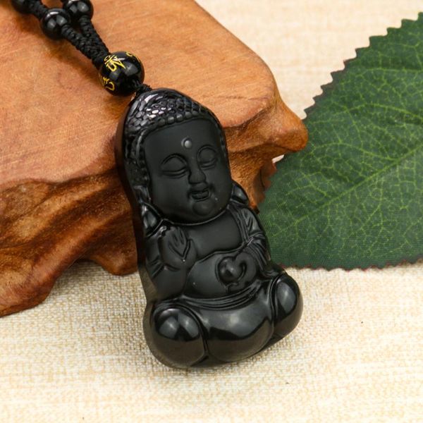 pendant necklaces natural obsidian buddha necklace faith guardian safe transport sweater chain jewelry clothing accessories gift, Silver
pendant necklaces natural obsidian buddha necklace faith guardian safe transport sweater chain jewelry clothing accessories gift, Silver