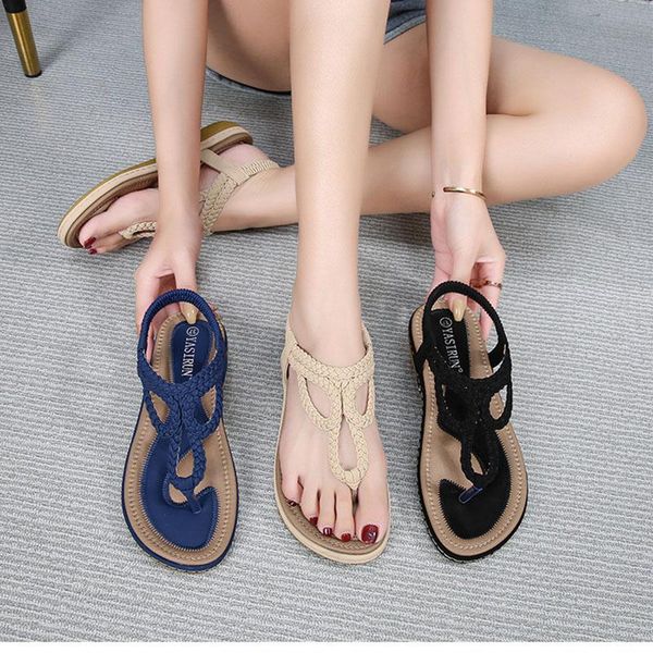 sandals bohemian style comfortable for women open toe flat ladies beach shoes flip flops, Black
sandals bohemian style comfortable for women open toe flat ladies beach shoes flip flops, Black