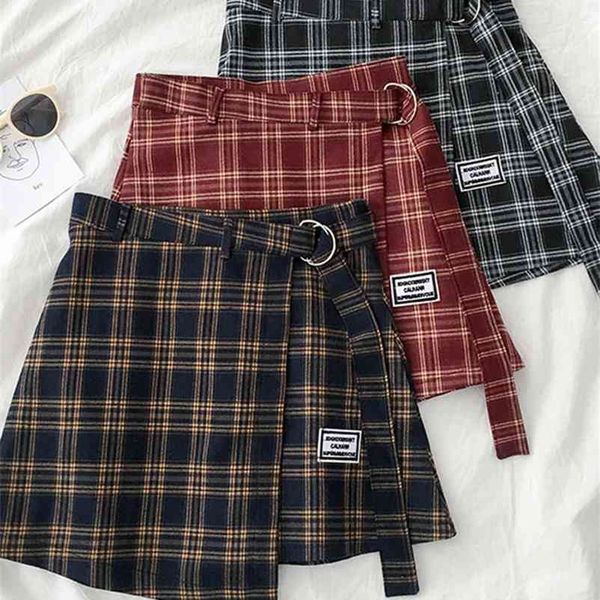 pleated irregular skirts women high waist a-line casual plaid short wide leg girls loose soft with saches 210518, Black
pleated irregular skirts women high waist a-line casual plaid short wide leg girls loose soft with saches 210518, Black