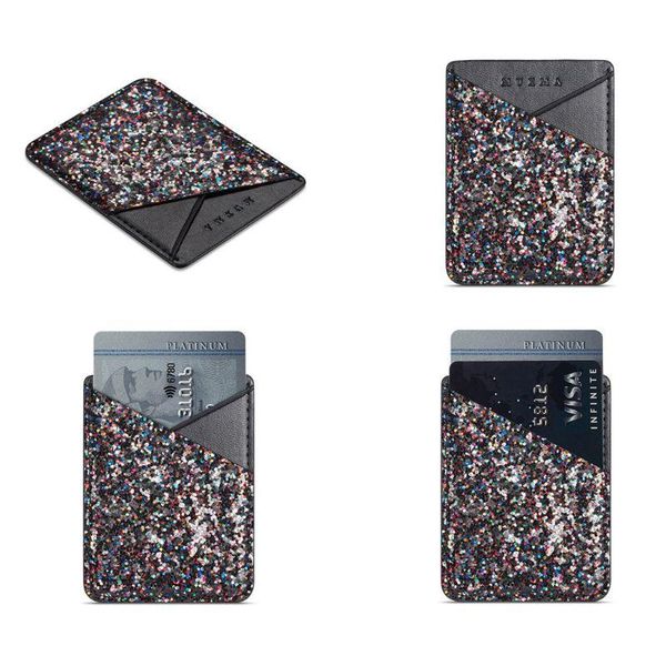 card holders sequins holder cell phone leather wallet pocket sticker adhesive pouch case d0ud, Brown;gray
card holders sequins holder cell phone leather wallet pocket sticker adhesive pouch case d0ud, Brown;gray