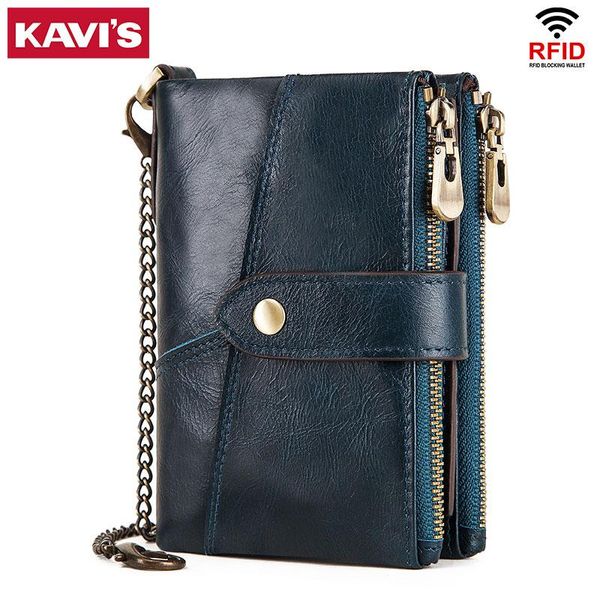 wallets kavis 100% genuine leather rfid men blue chain coin purse male cuzdan small money bag card holder portomonee, Red;black
wallets kavis 100% genuine leather rfid men blue chain coin purse male cuzdan small money bag card holder portomonee, Red;black