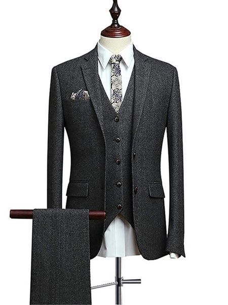men's suit leisure tweed 3 pieces notched lapel slim fit herringbone tuxedos groomsmen for wedding (blazer+vest+pants) suits & blazers, White;black
men's suit leisure tweed 3 pieces notched lapel slim fit herringbone tuxedos groomsmen for wedding (blazer+vest+pants) suits & blazers, White;black