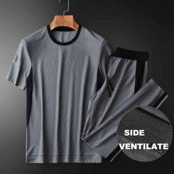 tracksuit shirt summer grey mens sets (t-shirt+pants) luxury side mesh ventilate t-shirts plus size 4xl elastic waist slim fit man pants, Gray
tracksuit shirt summer grey mens sets (t-shirt+pants) luxury side mesh ventilate t-shirts plus size 4xl elastic waist slim fit man pants, Gray