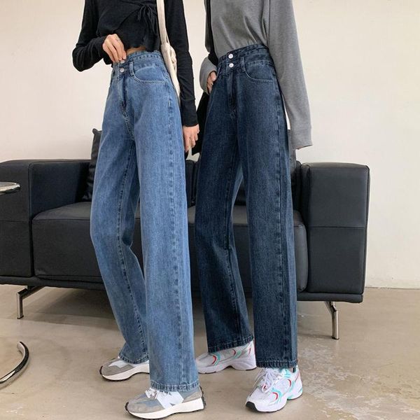 women's jeans woman pants spring high waist loose straight trousers pantalones vaqueros mujer, Blue
women's jeans woman pants spring high waist loose straight trousers pantalones vaqueros mujer, Blue