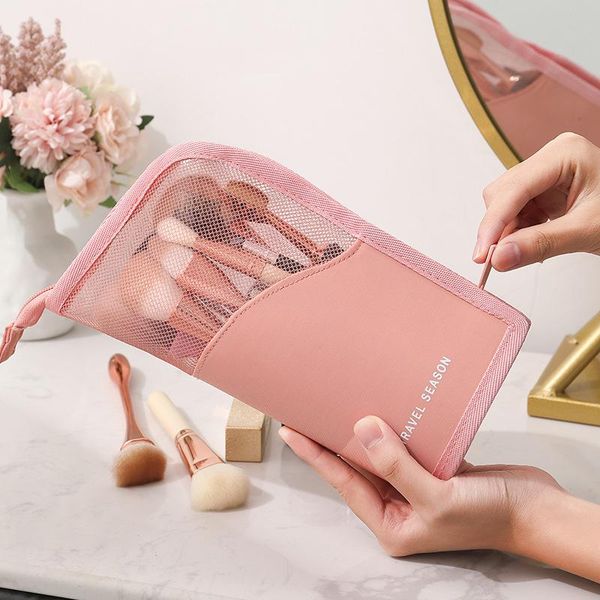 cosmetic bags & cases makeup brush holder organizer toiletry stand bag for women clear zipper travel female
cosmetic bags & cases makeup brush holder organizer toiletry stand bag for women clear zipper travel female