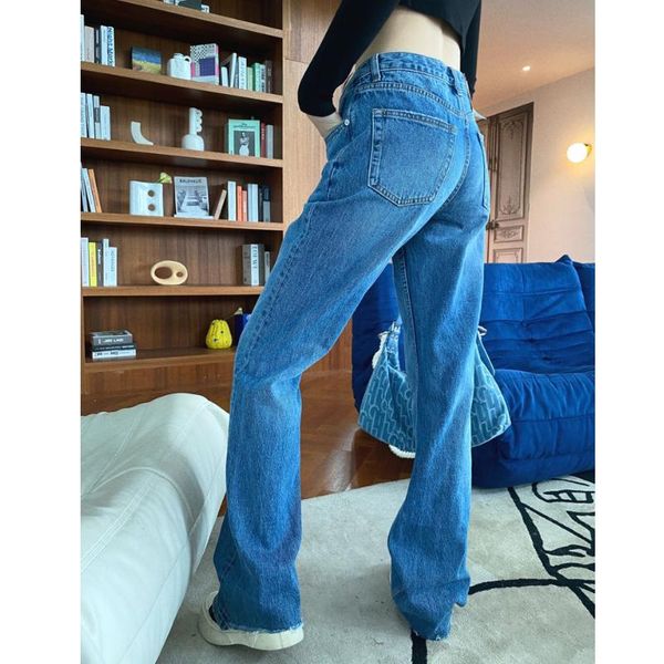 spring woman jeas high waist jeans for women slim fashionable casual straight flare denim pants women's, Blue
spring woman jeas high waist jeans for women slim fashionable casual straight flare denim pants women's, Blue