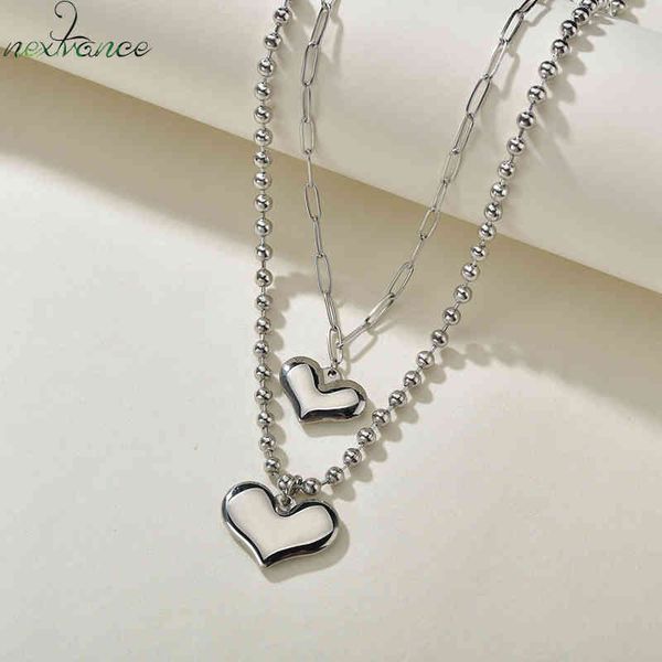 nextvance heart multi-layer neckalce fashion lover round chain pendant necklaces for women daughter child birthday gift collares, Silver
nextvance heart multi-layer neckalce fashion lover round chain pendant necklaces for women daughter child birthday gift collares, Silver