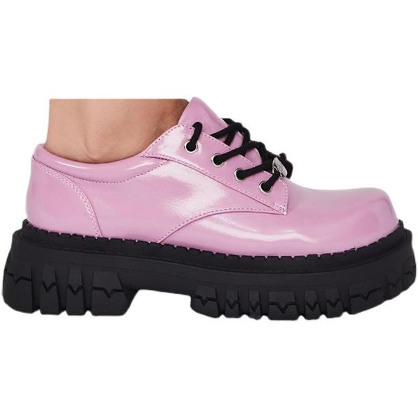 dress shoes 2021 pink lo thick soled women's spring jk uniform leather big japanese round head lovely patent single, Black
dress shoes 2021 pink lo thick soled women's spring jk uniform leather big japanese round head lovely patent single, Black