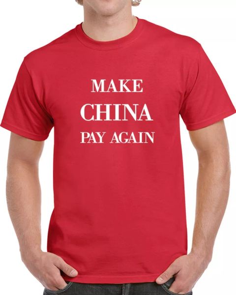 make china pay again t shirt trendy novelty political tee is a cool gift tshirt, White;black
make china pay again t shirt trendy novelty political tee is a cool gift tshirt, White;black