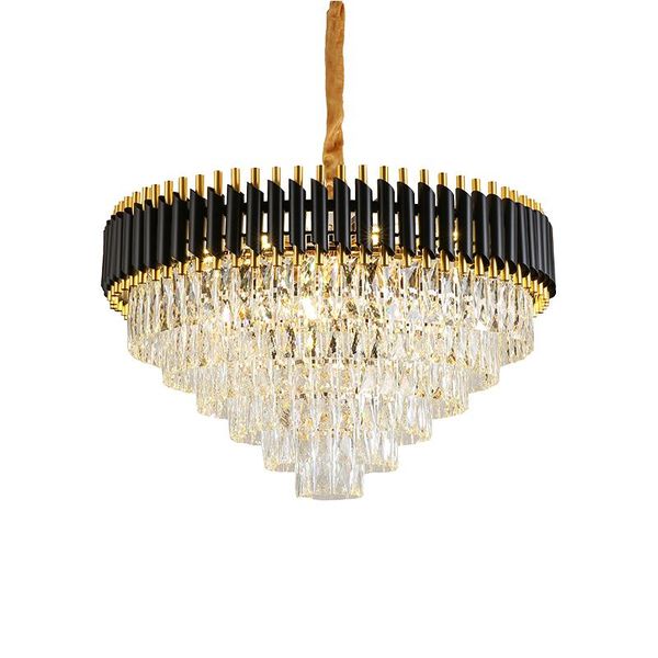 pendant lamps postmodern light luxury crystal chandelier black simple atmosphere living room dining bedroom round villa lamp
pendant lamps postmodern light luxury crystal chandelier black simple atmosphere living room dining bedroom round villa lamp