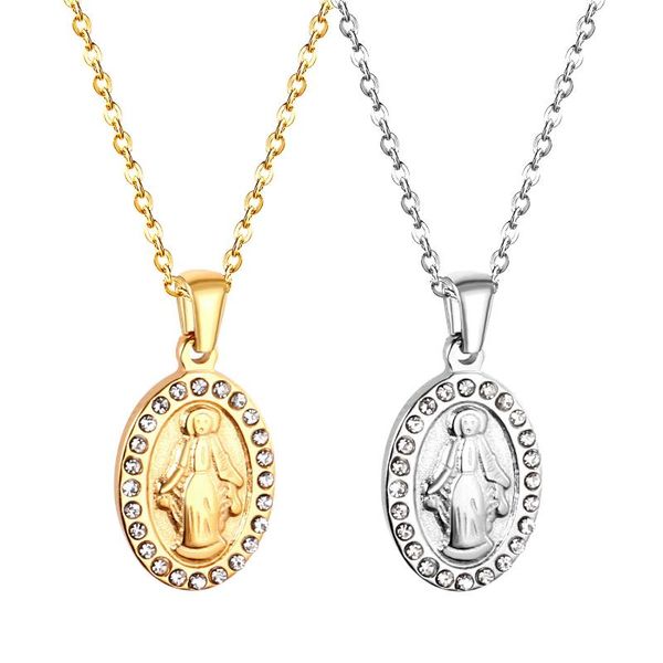 pendant necklaces stainless steel jesus christ metal with rhinestone necklace for men women gold/ color zircon jewelry, Silver
pendant necklaces stainless steel jesus christ metal with rhinestone necklace for men women gold/ color zircon jewelry, Silver
