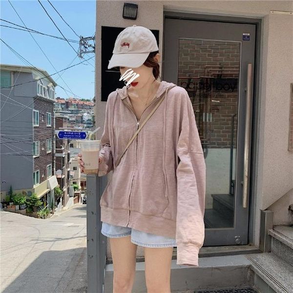 women's hoodies & sweatshirts fashion brand casual long sleeve pockets hooded zip-up spring fall clothing loose korean style, Black
women's hoodies & sweatshirts fashion brand casual long sleeve pockets hooded zip-up spring fall clothing loose korean style, Black