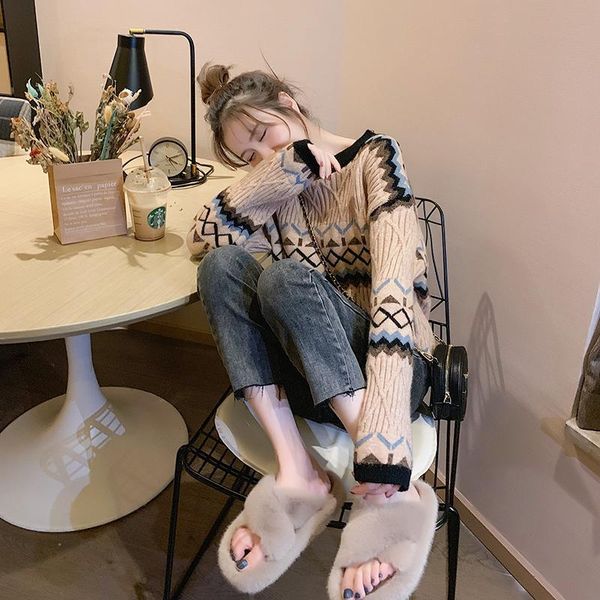 women's sweaters twisted sweater loose autumn and winter wear 2021 wild all-in-one pullover big lazy fashion japanese ins, White;black
women's sweaters twisted sweater loose autumn and winter wear 2021 wild all-in-one pullover big lazy fashion japanese ins, White;black