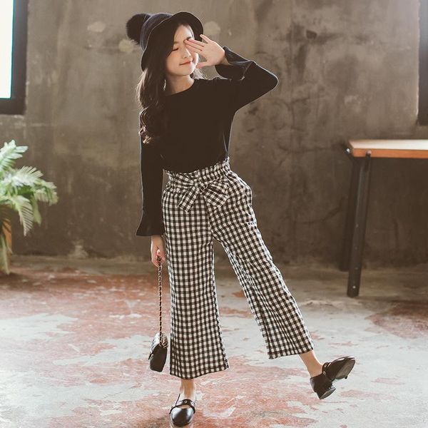 clothing sets children's casual girls outfits black o-neck collar flare sleeve t-shirt and plaid pants fashion cotton pullover girl sui, White
clothing sets children's casual girls outfits black o-neck collar flare sleeve t-shirt and plaid pants fashion cotton pullover girl sui, White