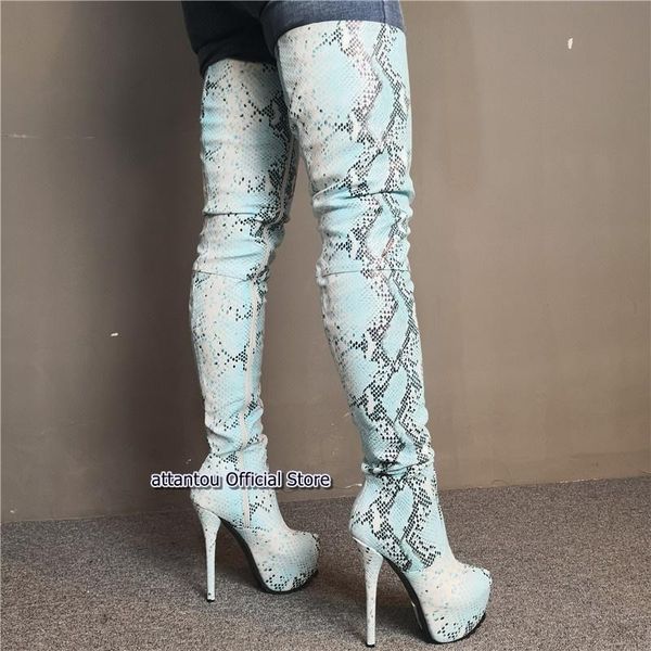 boots 100% real picture snakeskin thick platform over the knee long women dress 16cm super heel heeled thigh high, Black
boots 100% real picture snakeskin thick platform over the knee long women dress 16cm super heel heeled thigh high, Black